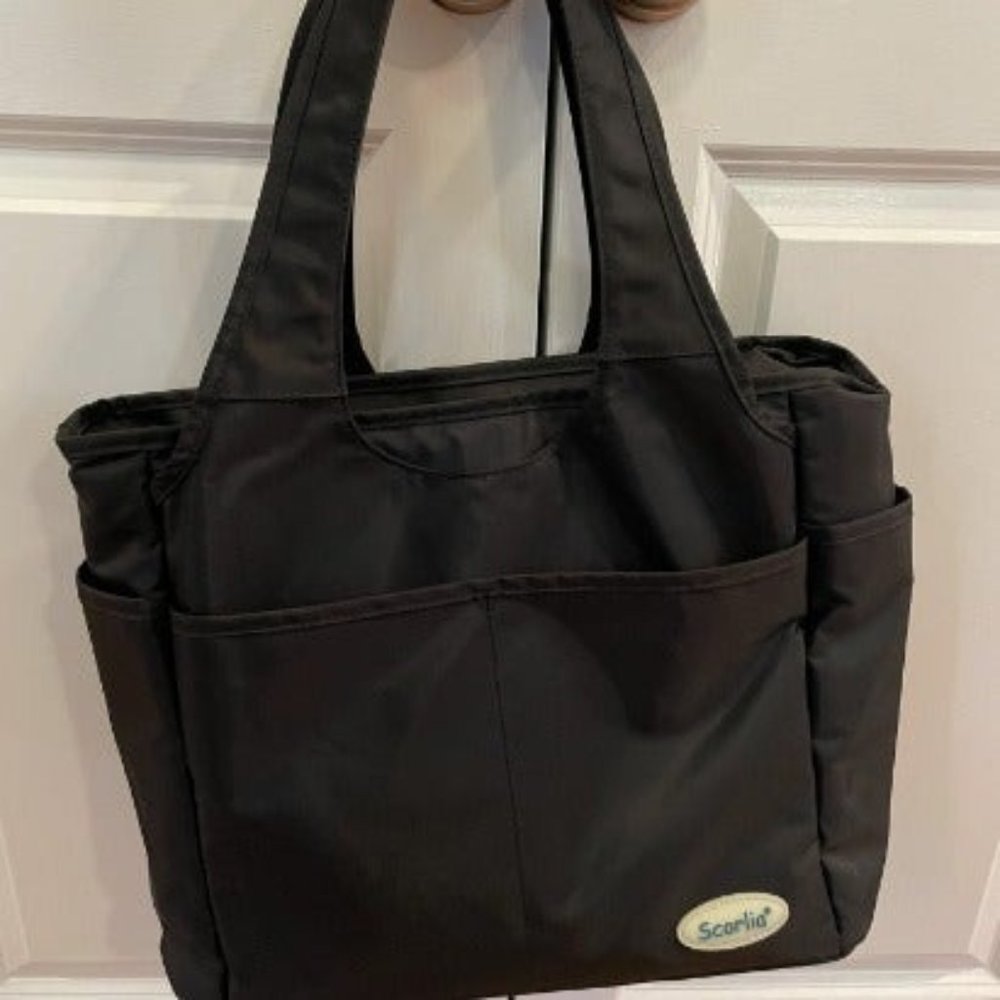 Insulated Lunch Shoulder bag, XL Lunch Tote Handbag W/ Side pockets For Women